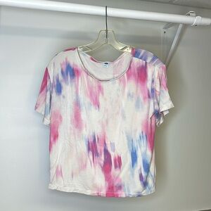 Old Navy Blue & Pink Tie Dye Tee- S
